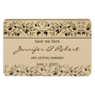 Olive Gren: A Tuscan Touch Save Date Magnet
