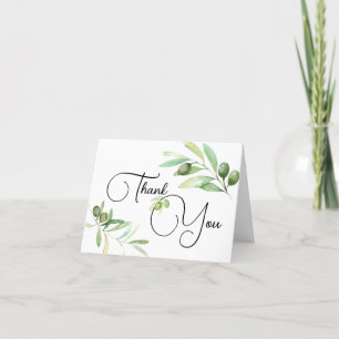 Olive gren Baby Shower Tack Kort