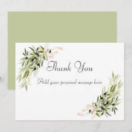 Olive Gren Bouquets Bröllop Tack Kort