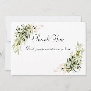Olive Gren Bouquets Bröllop Tack Kort