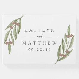 Olive Gren Bröllop Gästböcker