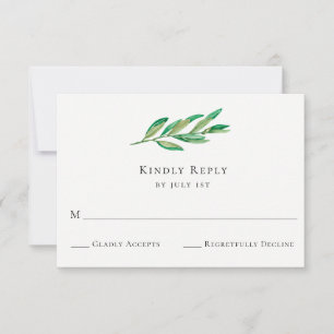 Olive Gren Bröllop OSA Card Kort