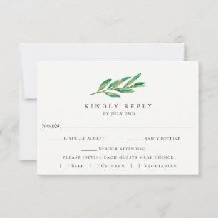 Olive Gren Bröllop OSA Card Kort