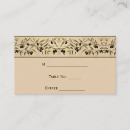 Olive Gren: Ett pekplatskort för Tuscan Placeringskort