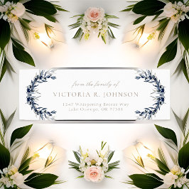 Olive Gren Familjens begravda Returadress Etikett