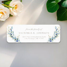 Olive Gren Familjens begravda Returadress Returadress Etikett