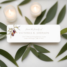 Olive Gren Familjens begravda Returadress