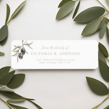 Olive Gren Familjens begravda Returadress