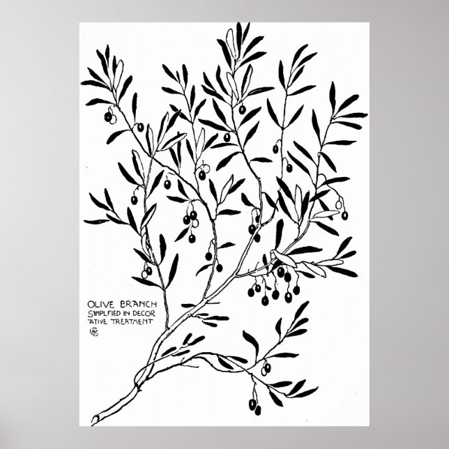 Olive Gren förenklad i decor Poster (Framsidan)