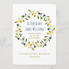 Olive Gren - inbjudan till bröllopskort för sjöfär