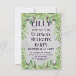 Olive Gren Inbjudningar