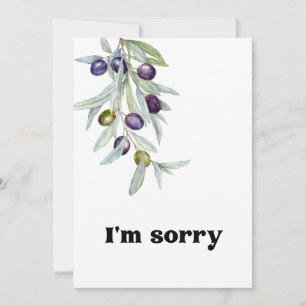 Olive Gren, jag är ledsen apologi Anteckningskort