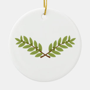 Olive Gren Julgransprydnad Keramik
