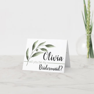 Olive Gren kommer att bli mina bridessertkort Vatt Inbjudan