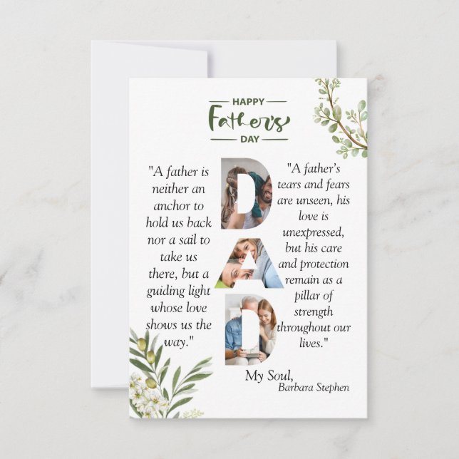 Olive Gren Lycklig Fars dag (Framsida)