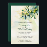 Olive Gren Mediterranean Botanical 40:e födelsedag Inbjudningar<br><div class="desc">Olive Gren Mediterranean Botanical 40:e födelsedagsinbjudan,  perfekten lämplig för en italiensk temad födelsedagsfest,  sommarlunch,  sommarluncheon,  spansk födelsedagsfest,  bröllop rehearsal dinners,  Medelhavsfödelsedag eller någon annan rustisk party eller firande. Helt anpassade textmall.</div>