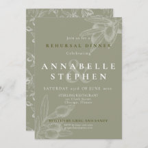 Olive Gren Mediterranean Chic Rehearsal Middag