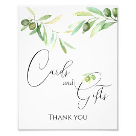 Olive gren Modern Cards and Gifts Poster
