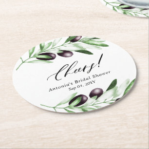 Olive Gren Möhippa Underlägg Papper Rund