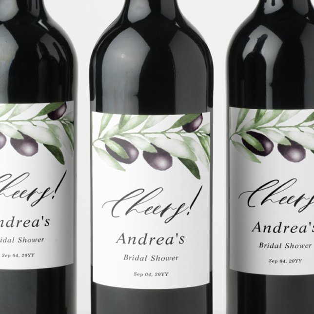 Olive Gren Möhippa Vinflaska Etikett (Skapare uppladdad)