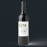 Olive Gren Vin-etikett Tack Vinflaska Etikett<br><div class="desc">Öka ditt småföretags säljfrämjande presenter med vår anpassningsbar vin-märkning, som innehåller den exquisite water color olivart som Victoria Grigaliunas har från Do Berätta a Belle. Dessa märkningar är en blandning av elegans och perfekt, designad för att lämna ett varaktigt intryck på dina kunder och partners. De här vin-etiketterna är perfekta...</div>