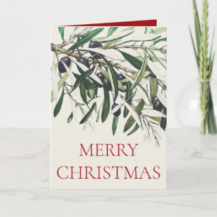 ’OLIVE GREN’ VINTAGE CHRISTMAS GREETING CARD KORT