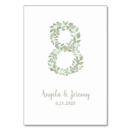 Olive Grenar nummer 8 Bordsnummer