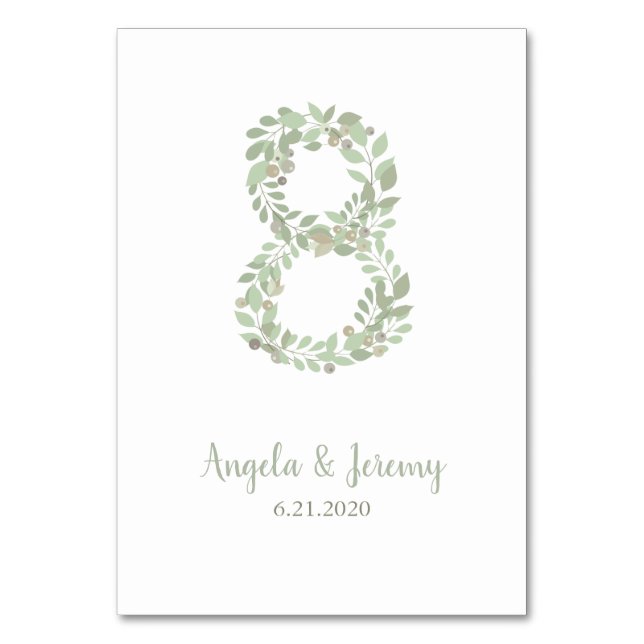 Olive Grenar nummer 8 Bordsnummer (Framsidan)