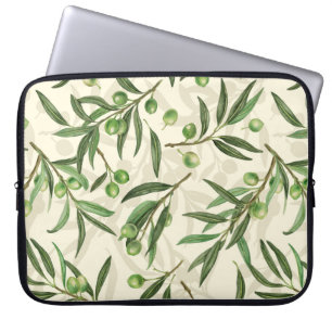 Olive grenar, vattenfärg laptop fodral