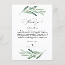 Olive Grey Tack Brev, Napkin Note