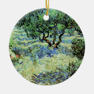 Olive Grove av Vincent van Gogh Julgransprydnad Keramik