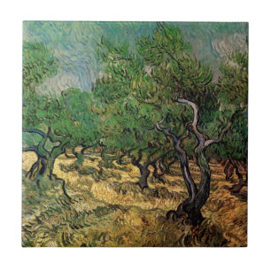 Olive Grove av Vincent van Gogh Kakelplatta
