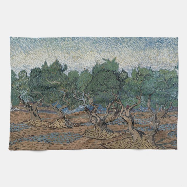 Olive Grove av Vincent Van Gogh Kökshandduk (Horisontell)