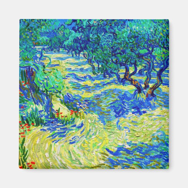 Olive Grove av Vincent Van Gogh Magnet (Framsidan)