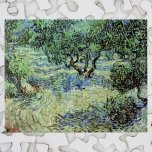 Olive Grove av Vincent van Gogh Pussel<br><div class="desc">Olive Grove av Vincent van Gogh är en vintage bra konst post impressionism naturmålning. Van Gogh målade över ett dussin landskap av olivträd medan han bodde i södra Frankrike. En fruktodling fylld med träd på en gård under sommarsäsongen. Om konstnären: Vincent Willem van Gogh (1853-1890) var en av de mest...</div>