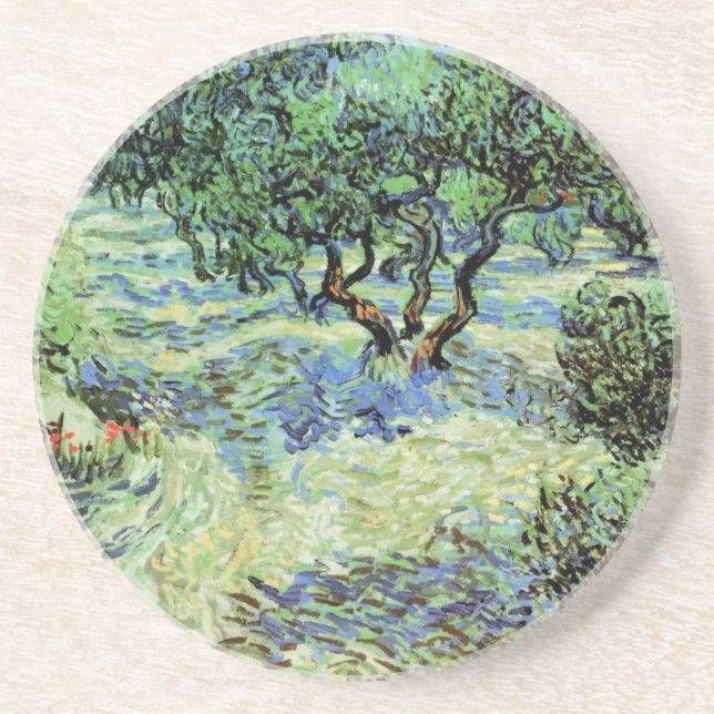 Olive Grove av Vincent van Gogh Underlägg Sandsten (Framsidan)