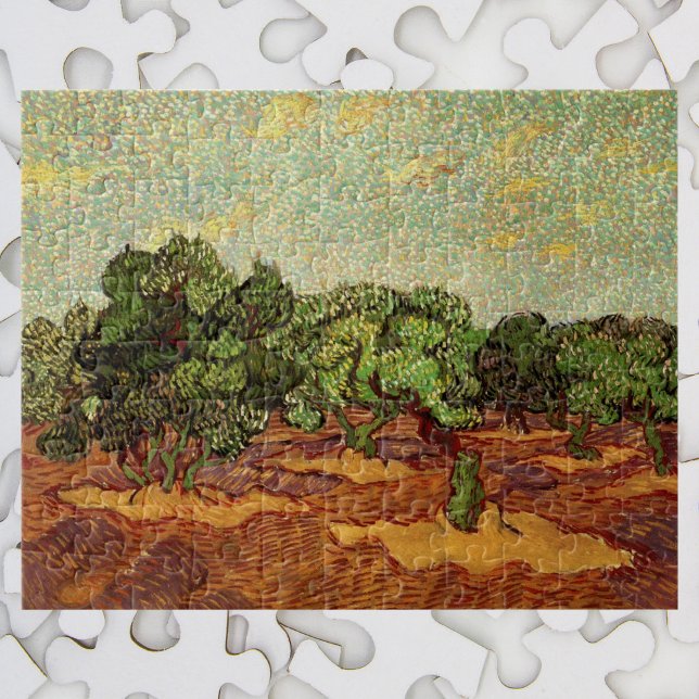 Olive Grove, Blek Blå himmel av Vincent van Gogh Pussel (Skapare uppladdad)