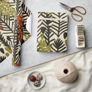 Olive Grove Tropical Tapet Presentpapper