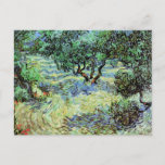 Olive Grove, Vincent van Gogh Vykort<br><div class="desc">Olja på arbetsyta,  73 x 93 cm. Kansas City,  MO,  Nelson-Atkins Museum of Fine Art F 715,  JH 1759 Vincent Willem van Gogh (30 mars 1853-29 juli 1890) var en nederländsk Post-Impressionist-artist. Vissa av hans målningar är nu bland världens mest kända,  populära och dyra konstverk.</div>