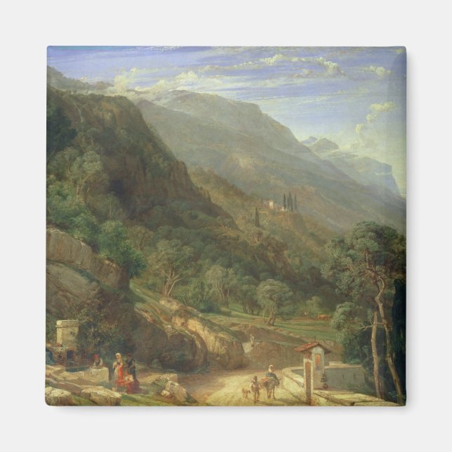 Olive Groves at Varenna, Sjö Como, Italien, 1861 ( Magnet (Framsidan)