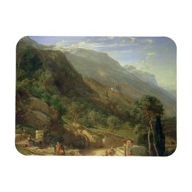 Olive Groves at Varenna, Sjö Como, Italien, 1861 ( Magnet (Horisontell)
