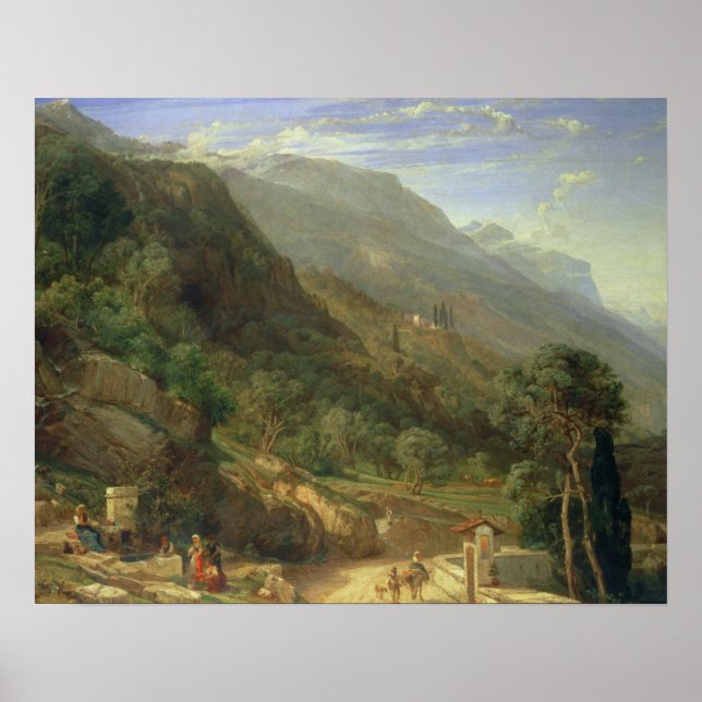 Olive Groves at Varenna, Sjö Como, Italien, 1861 ( Poster (Framsidan)