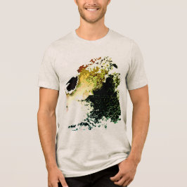 Olive Guld Tan Airbrush Paint Stänk MCM-utseende T Shirt