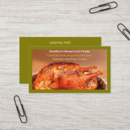 Olive Homestyle tillagad Turkiet Kött beredd Mat Visitkort