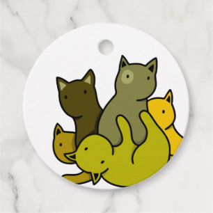 Olive kittens gåvor etiketter