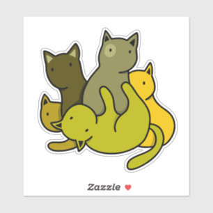 Olive kittens klistermärken