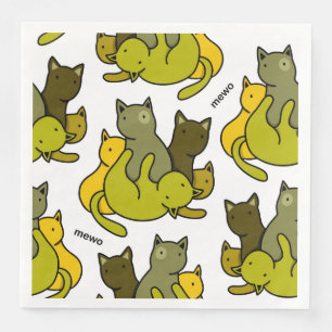 Olive kittens pappersservett