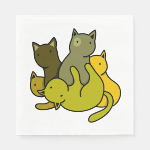 Olive kittens pappersservett