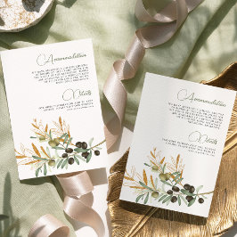 Olive Leaves Guldgrens Bröllopsdetaljer Tilläggskort