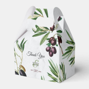 Olive Leaves Medelhavet Grekiska Ö Bröllop Presentaskar